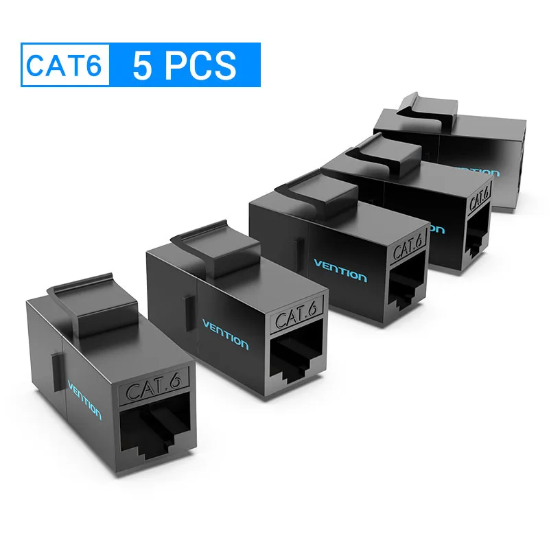 Vention Cat5e Connector Rj45 Coupler Ethernetkabel Cat 5e Cat 6 Female Naar Female Extender Extension Adapter Voor Ethernetkabel