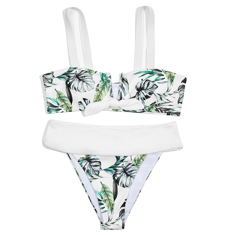 ZTVitality feuille imprimé nœud Bikinis Push Up Bikini 2025 nouveauté soutien-gorge rembourré à armatures taille moyenne maillot de bain Sexy maillots de bain femmes
