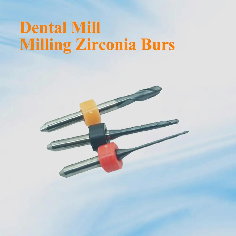 10 Pieces | For Zirconia/PMMA |  For Dentmill Machine | DLC Coated | CAD CAM Milling Burs