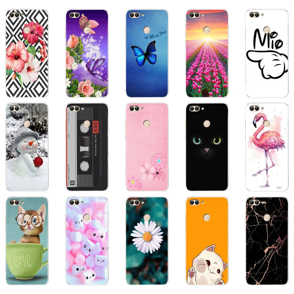 Huawei P Smart Case TPU Soft Silicone Transparent Back Cover Phone Case Huawei P Smart  2018 2019 Cover FIG-LX1 Enjoy 7S Case 5