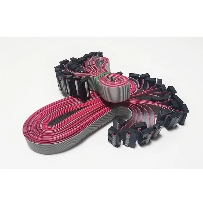 10Pcs/Lot 500mm/50cm 16Pin Pure Copper LED Display Flat Ribbon Data LED Module Receiver Cable Signal Cable