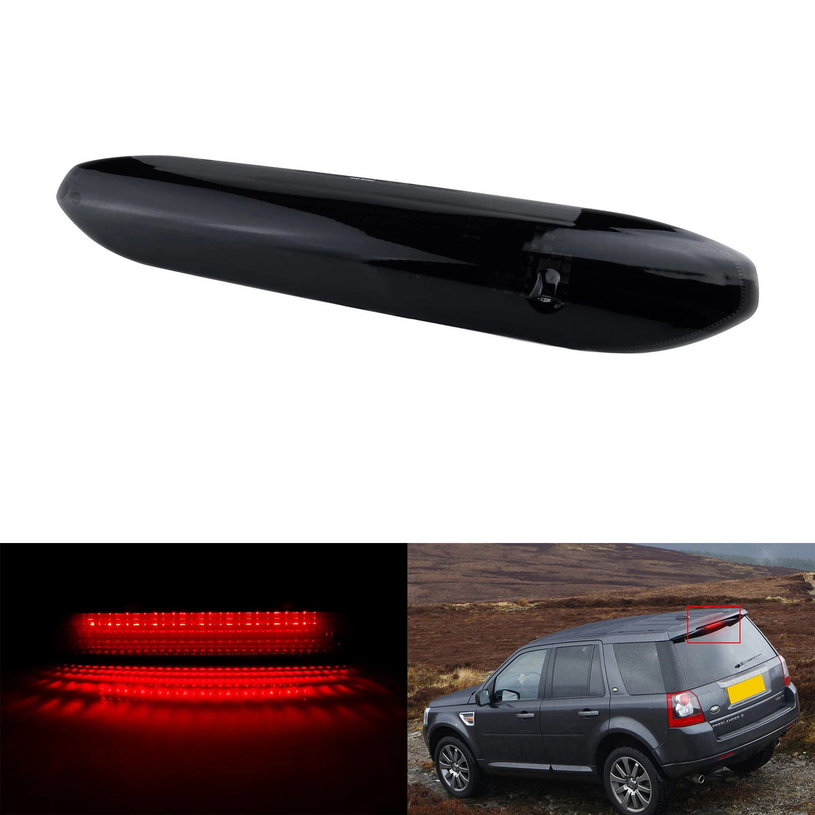 Red LED Rear High Level Third Brake Light For 06-14 Land Rover Freelander 2 L359