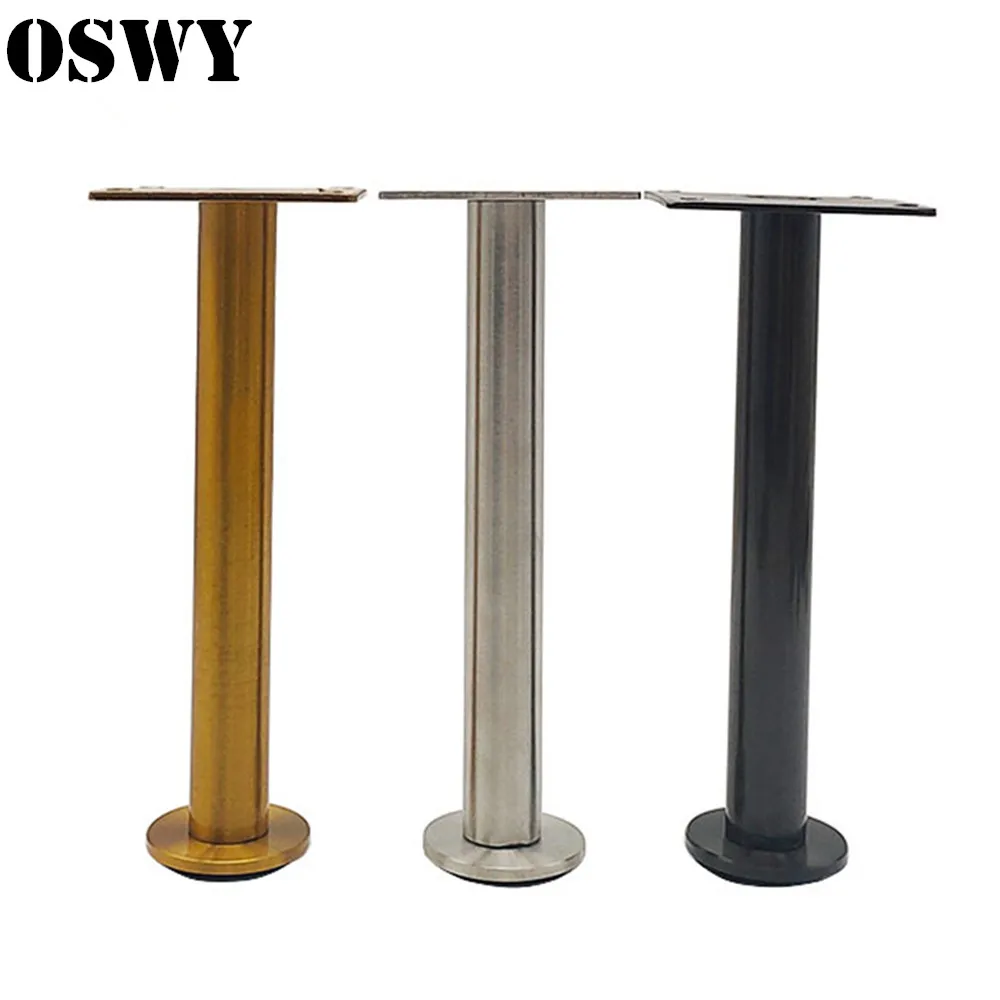 4pcs Stainless Steel Adjustable Legs for Furniture Metal Support Legs of Cylindrical Table Chair Sofa Bed TV Kitchen Cabinet