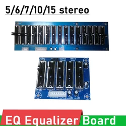 EQ Equalizer Board Stage Professional Tone Preamplifier Amplifier Stereo 5/10/15 Band Preamp Equalizer Power Adj Frequency