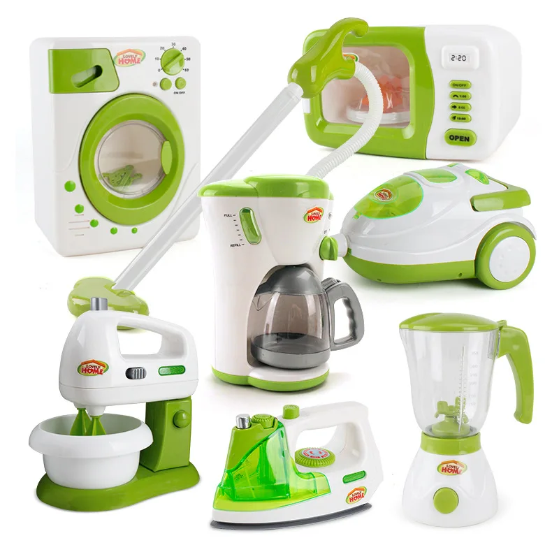 Simulation Home Appliances Toys Children Pretend Play Houseworks Games Kitchen Blender Juicer Microwave Oven Sets Toys Kid Gifts