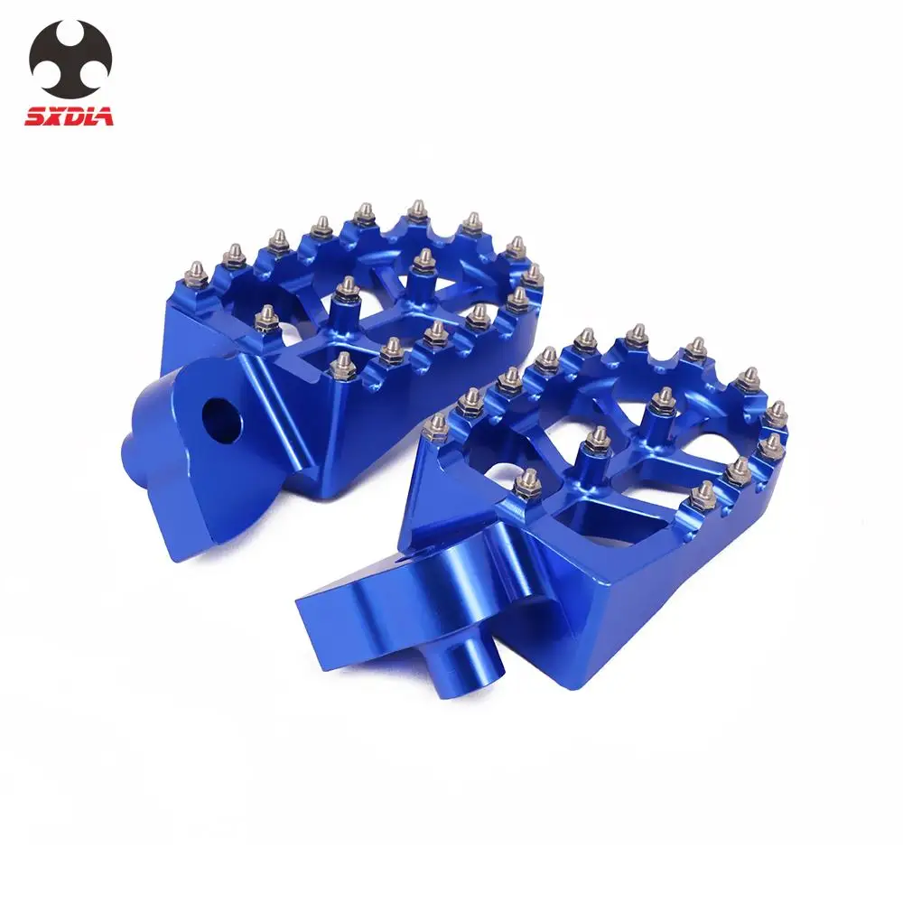 Motorcycle Blue CNC Foot Pegs Pedal For Yamaha YZ 65 YZ85 YZ125 YZ250FX 150X 250F 250X 426F 450F 450F 450FX WR400F WR426F WR450F