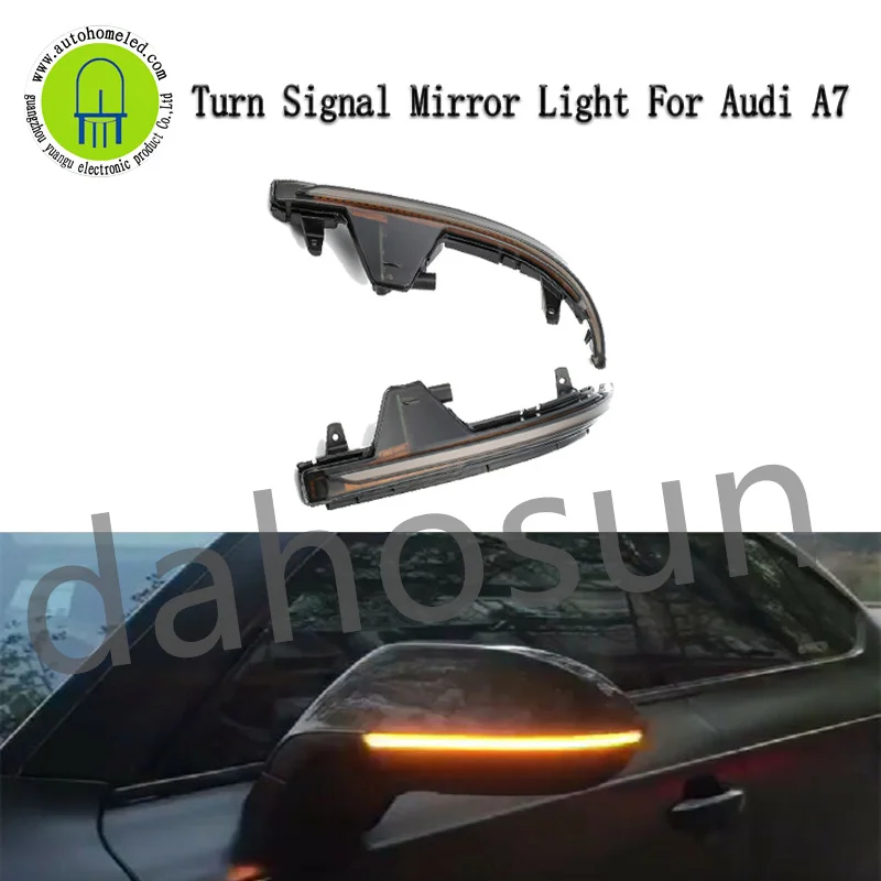 

2x Dynamic Side View Indicator Turn Signal LED Mirror Side Marker Light For Audi A7 S7 RS7 4G8 2010-17 Rearview Repeater Blinker