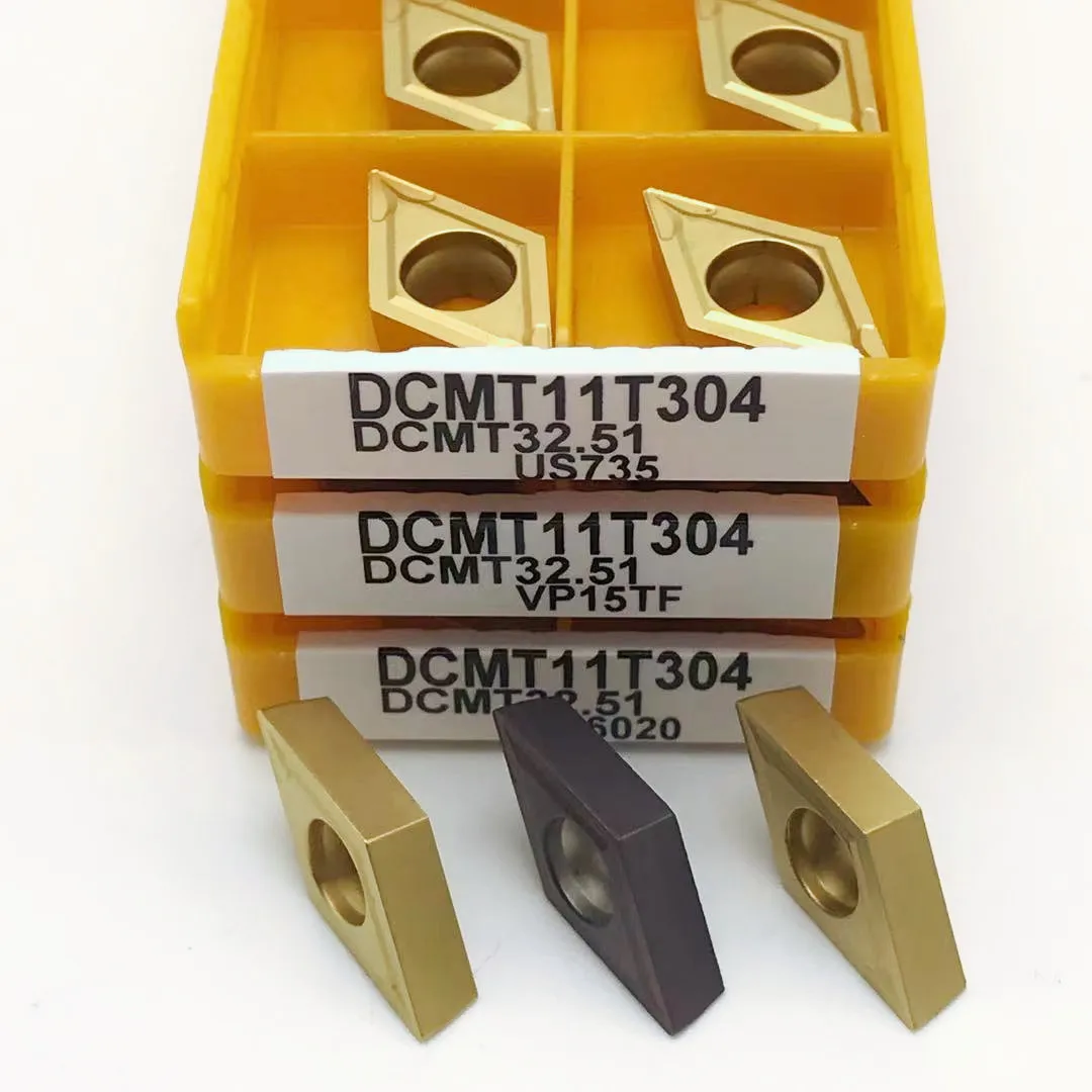 Токарный резец DCMT11T304 VP15TF US735 UE6020, твердосплавная пластина, режущий инструмент, токарная пластина DCMT11T304