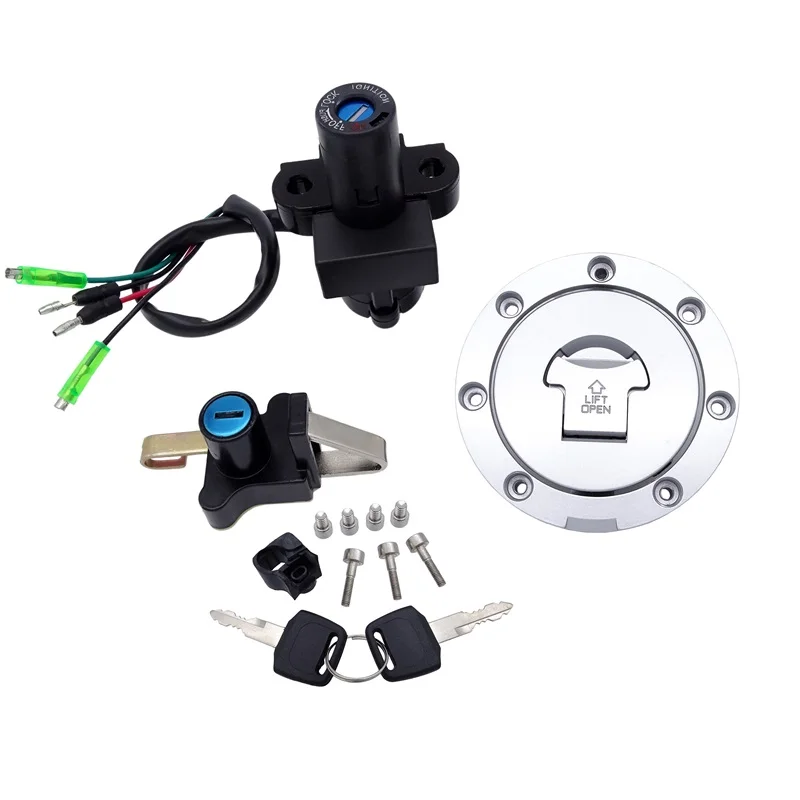 

1 Set Motorcycle Ignition Switch With 4 Wires Seat Lock Gas Tank Cap Key Kit With Screw For Honda NSR125 NSR 125 RX 1993 - 2004