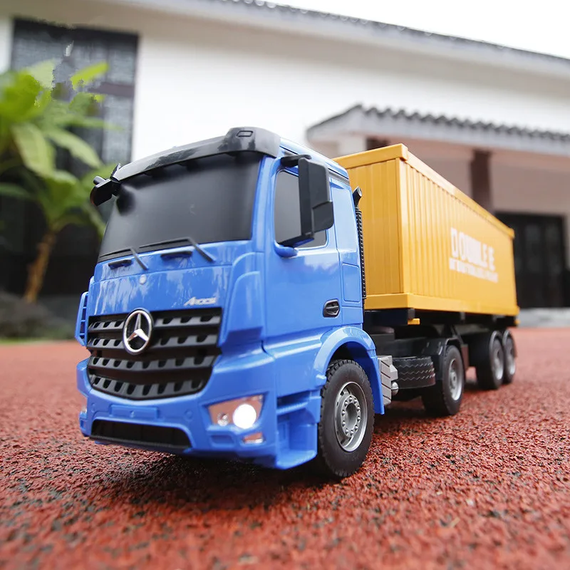 1:20 Double E E564 RC Car Truck Trailer Toy 2.4G Remote Control Engineering Vehicle Container Truck Toys for Boys Children Gifts