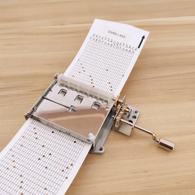 Music Box 30-Note Hand Crank Tape Movement Part DIY Your Songs - It is a Wonderful Music Box 30-Note Hand Crank Tape Movement Part DIY Your Songs - It is a Wonderful