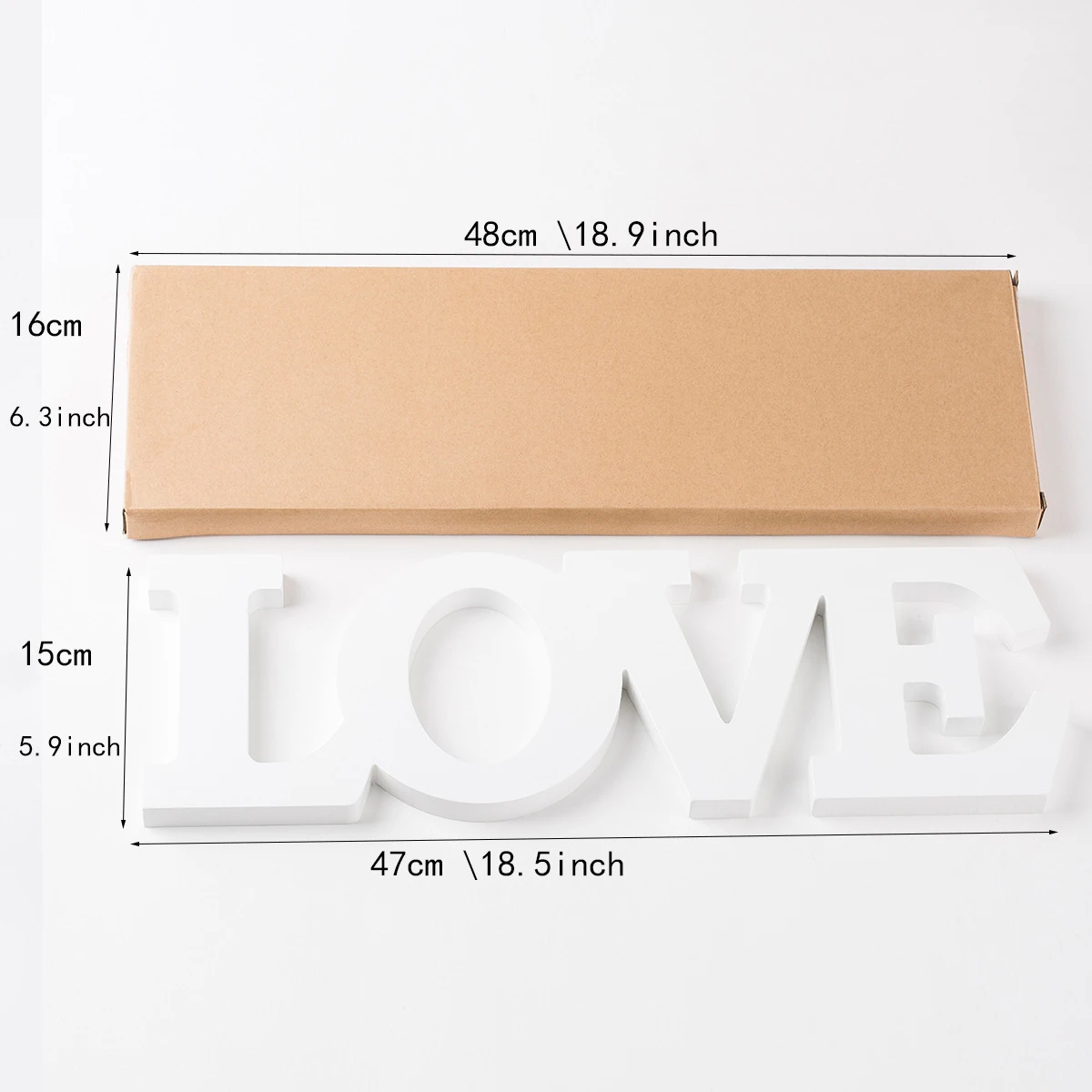 Conjoined One-Piece Wooden Home Love Letters Ornament Sign Big Standing Art Craft Decoration Family Party Lovers Ceremony Decor