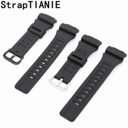 Wathband 18mm for Casio Resin Black Strap AQ-S810W/AEQ-110W/W-735H Men's Outdoor Sport Waterproof Strap Watch Accessories