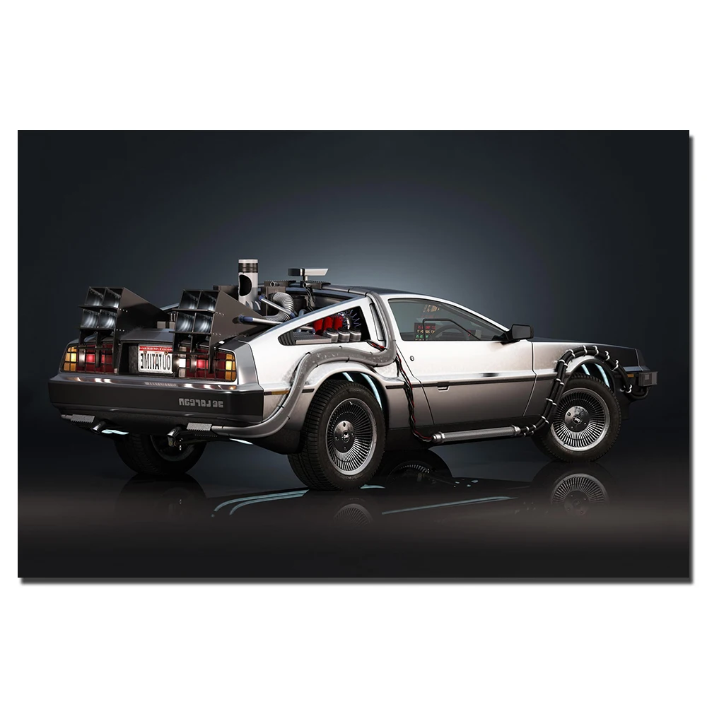 Back To The Future Delorean DMC 12 Poster Canvas Painting Wall Art Home Decor Wall Pictures Print For Living Room