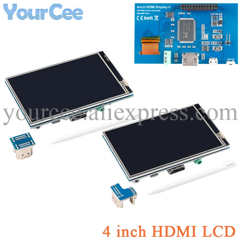 

4.0 Inch HDMI IPS LCD Monitor Screen Display Module 800*400 4.0" with GPIO Resistive Touch Panel Audio Output for Raspberry