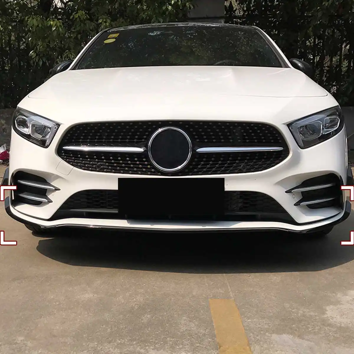 Front Lower Bumper Lip Splitter Canard Trim Styling Mouldings For Mercedes-benz A Class W177 A180 A200 A220 A250 for AMG 2019+