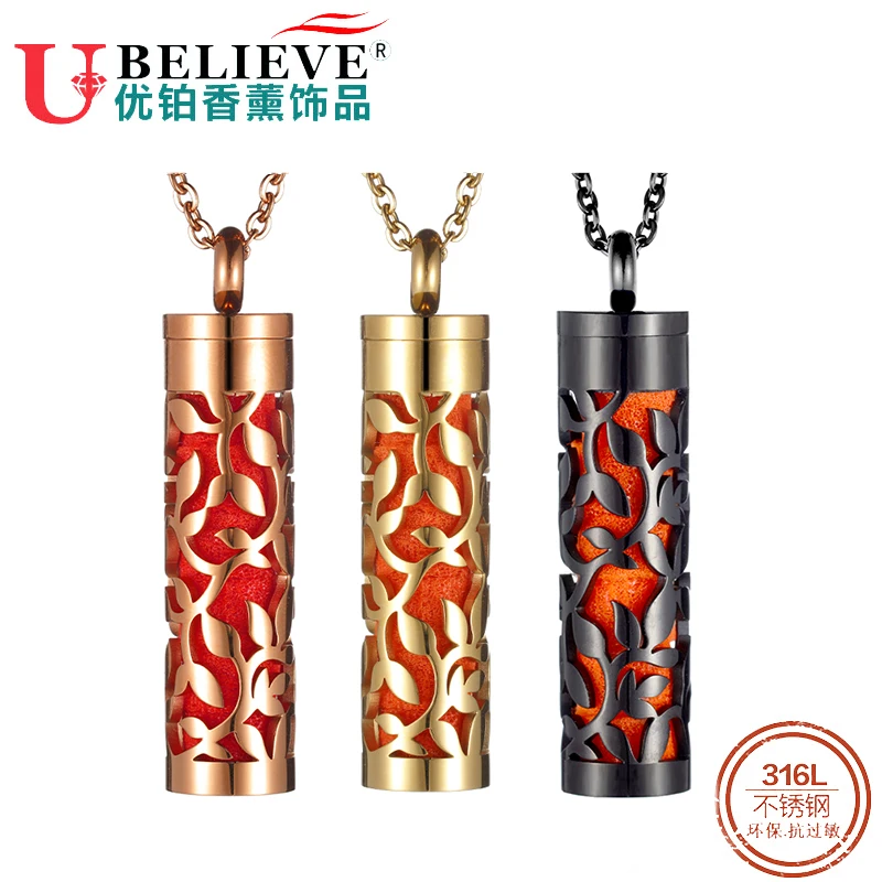 316L Stainless Steel Chain Perfume Aroma Diffuser Long Necklaces & Pendants  Stainless Steel Sexy Jewelry For Women