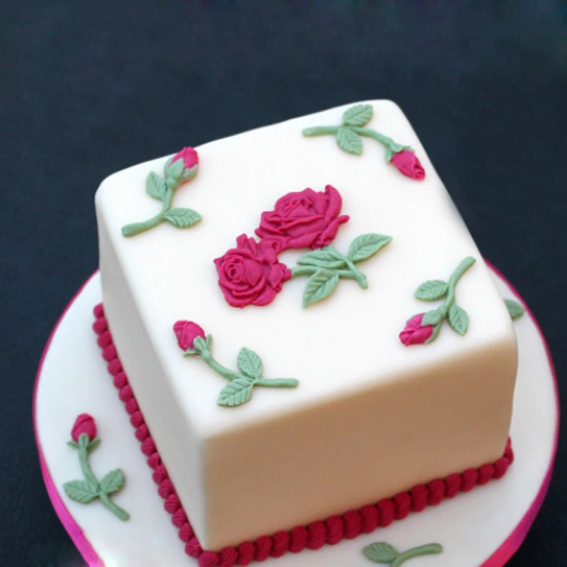 Rose Stems Molds Fondant Cake Decorating Tools Silicone Molds Sugarcrafts Chocolate Baking Tools for Cakes Gumpaste Form