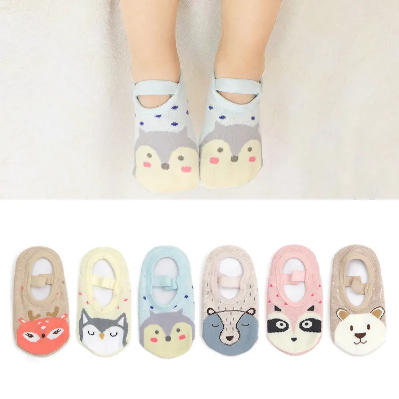 Neugeborenen Baby Nette Cartoon Schuhe Non-slip Kleinkind Boden Socken Baby Mädchen Jungen Tier muster Erste Walker Socken für neugeborene