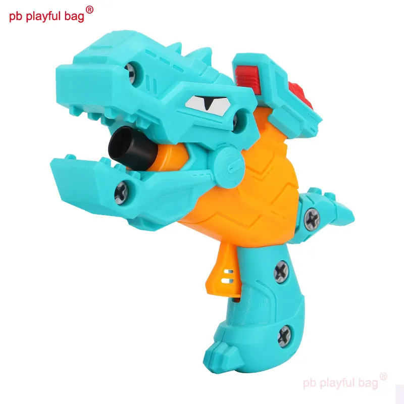 PB borsa giocosa giocattoli sportivi all'aperto per bambini modellazione di cartoni animati fai da te assemblato dinosauro soft bullet regali creativi ZG24