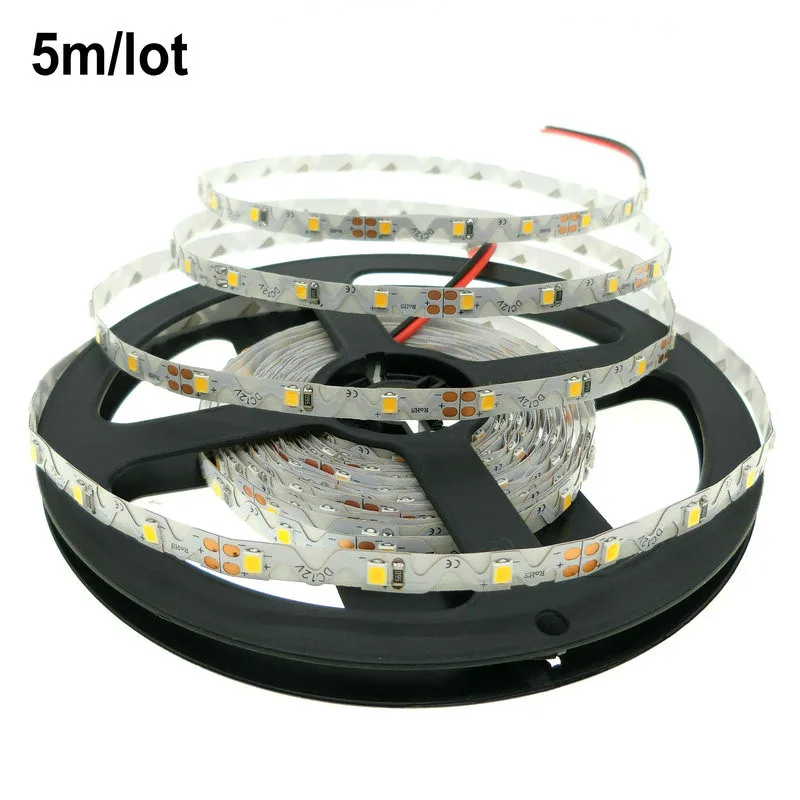 S Shape 12V LED Strip Light Tape 12 V 2835 60LED/m 5M Flexible Warm White Neon LED Light Strip 12V For Room Bedroom TV Backlight