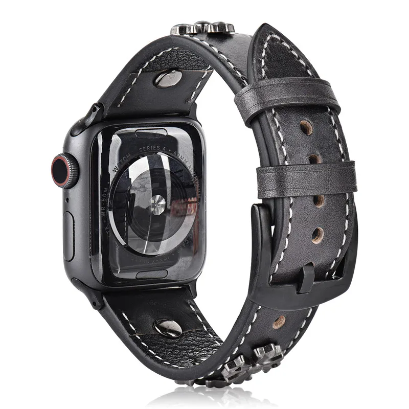 Apple için bilezik bandı saat kayışı 49mm 41mm 45mm deri spor döngü için iWatch serisi 9 8 7 6 5 4 bant 44mm 40mm correa kemer