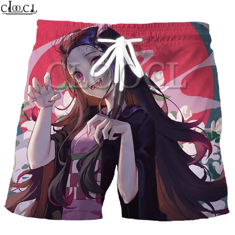 CLOOCL Kimetsu No Yaiba Anime Demon Slayer 3D Printed Men and Women Korean Version Loose Trendy All-match Summer Beach Pants