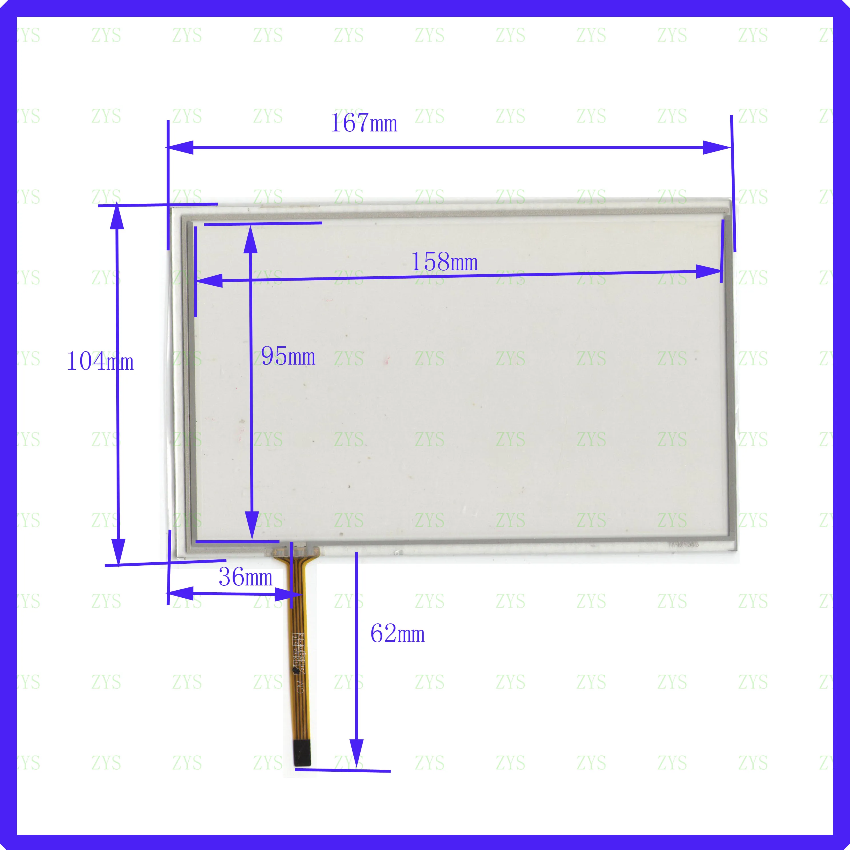 

ZhiYuSun TPM7045 comptable touch screen touch screen industrial machine touch screen 167*104mm