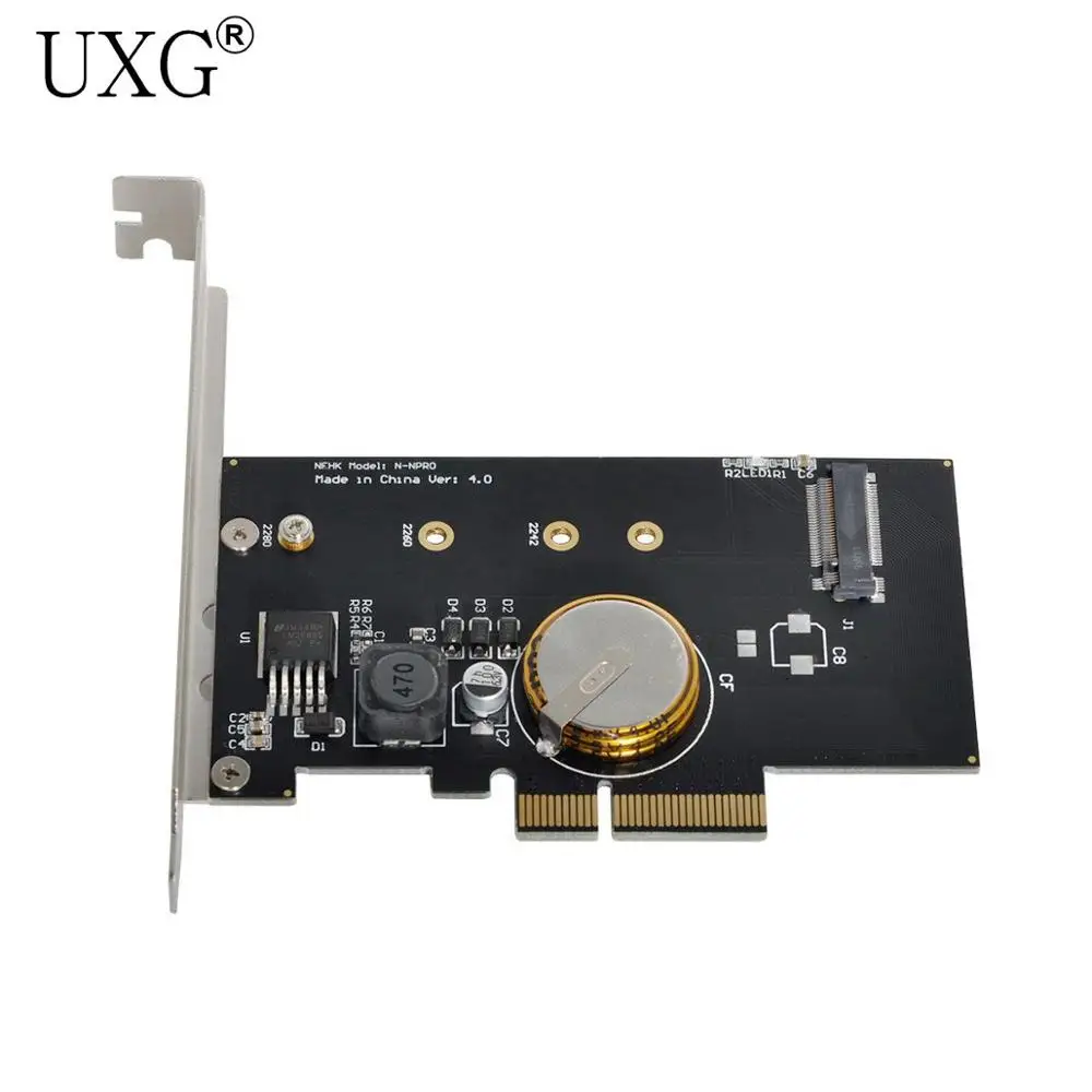 PCI-E 3.0 x4 to M.2 NGFF M Key SSD Nvme Card Adapter PCI Express with Power Failure Protection 4.0F Super Capacitor