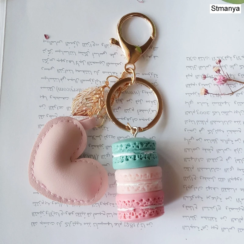 Fashion Cake Keychain with Eiffel Tower Charm