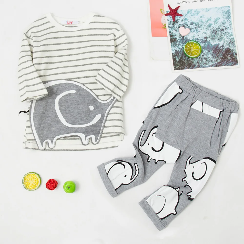 

Baby Kids Pajamas Boys Cotton Clothing Stripe Top+ Pants 2Pcs Set Cartoon Sleepwear Kids Pajamas For Girls Toddler Baby Outfits