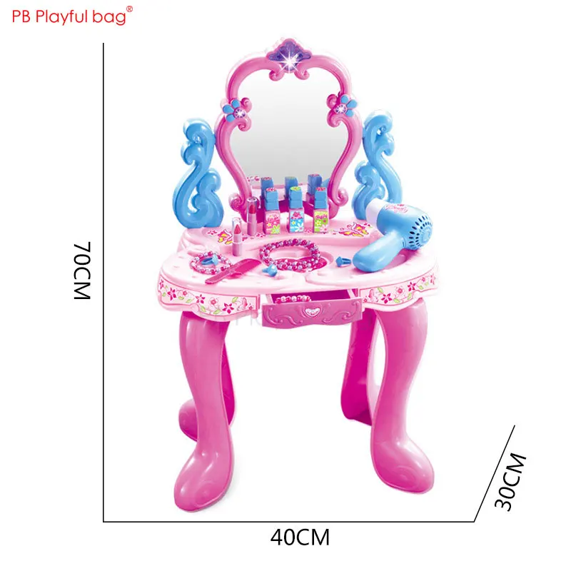 Borsa giocosa Baby Girl Make up toys Little Princess Makeup Table Beauty parrucchiere set regali per bambini gioco per bambina AB30