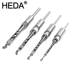 Free shopping4Pcs/Set Woodworking Tools Twist Square Hole Drill Bits Auger Mortising Chisel Saw For DIY Furniture Without Screws