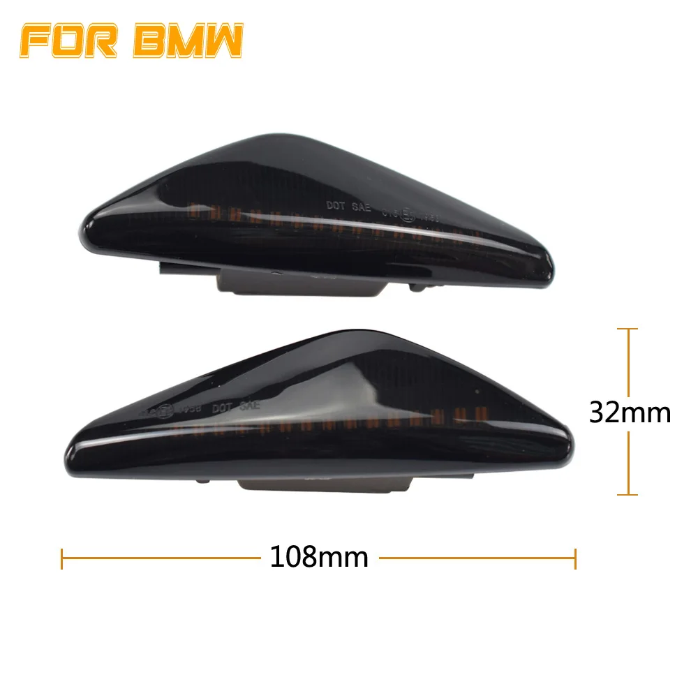 LED Dynamic Side Marker Turn Signal Blinker Flowing Water Blinker Flashing Light For BMW X3 F25 X5 E70 X6 E71 E72 2007-2014