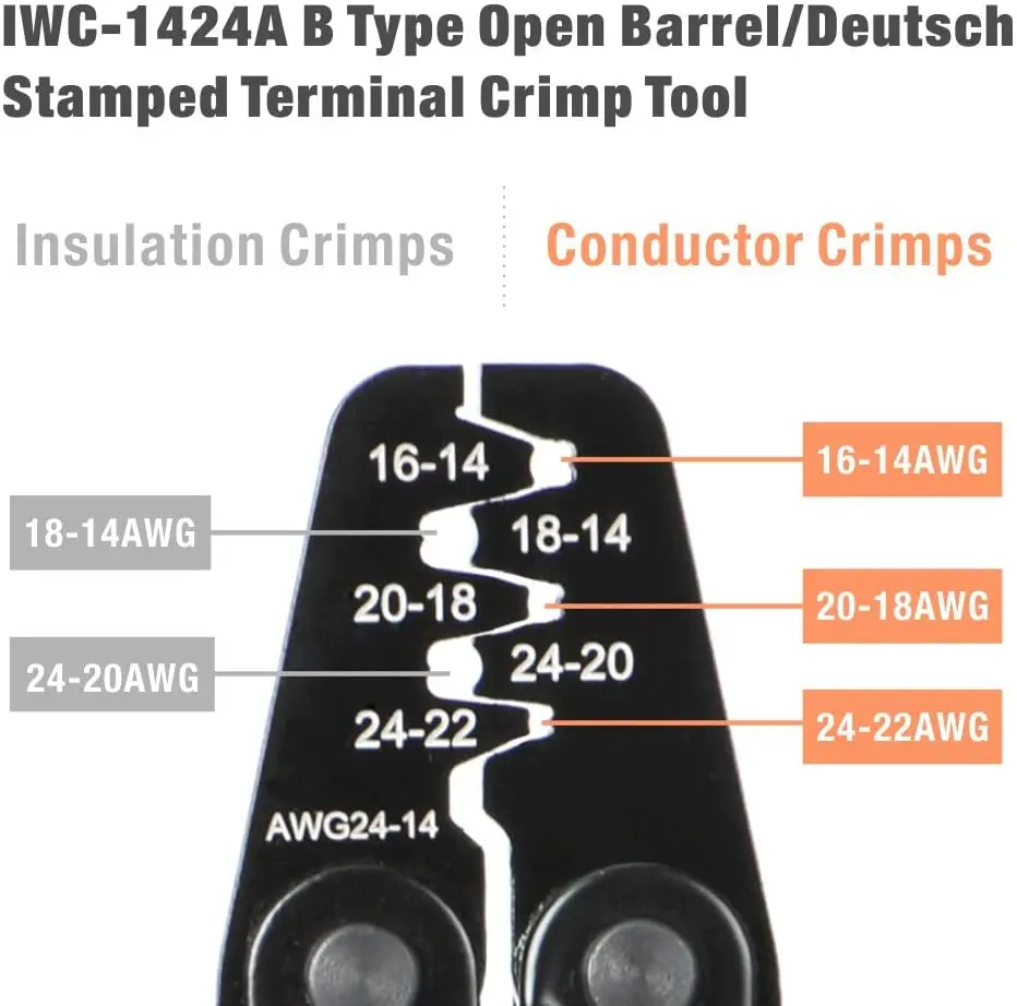 IWISS KIT-DC01 Automotive Rapair Mult Tool Kit Crimping Tools set Removal Tools for Deutsch Terminals Weather Pack Terminals