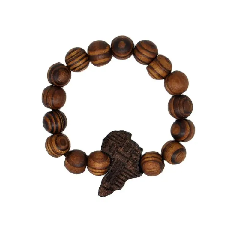 New Africa Map Wood Beads Charm Bracelets Party Gift Fashion Jewelry