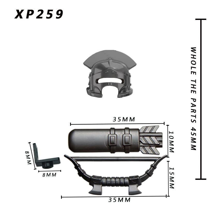 Single Sell Koruit KT1033 Lord Uruk-hai Archer Heavy Infantry Crossbow Action Figure Accessories Building Blocks Toys KT1033
