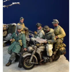 1/35 Resin Model Figure GK ,5 figures + motorcycle accessories , There is no motorcycle , Unassembled and unpainted kit