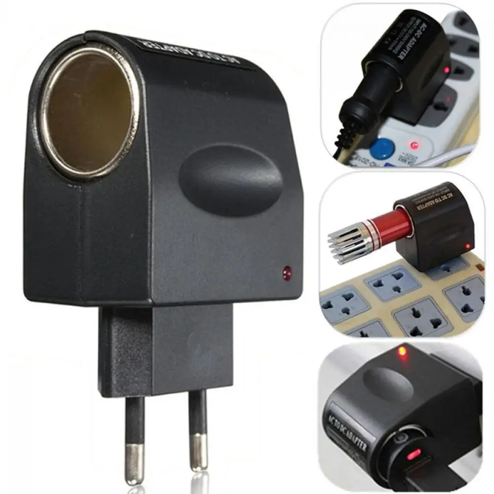 EU/US Plug AC to 12V DC Car Cigarettes Lighter Charger Socket Converter AC to DC Adapter Home Car Accessories