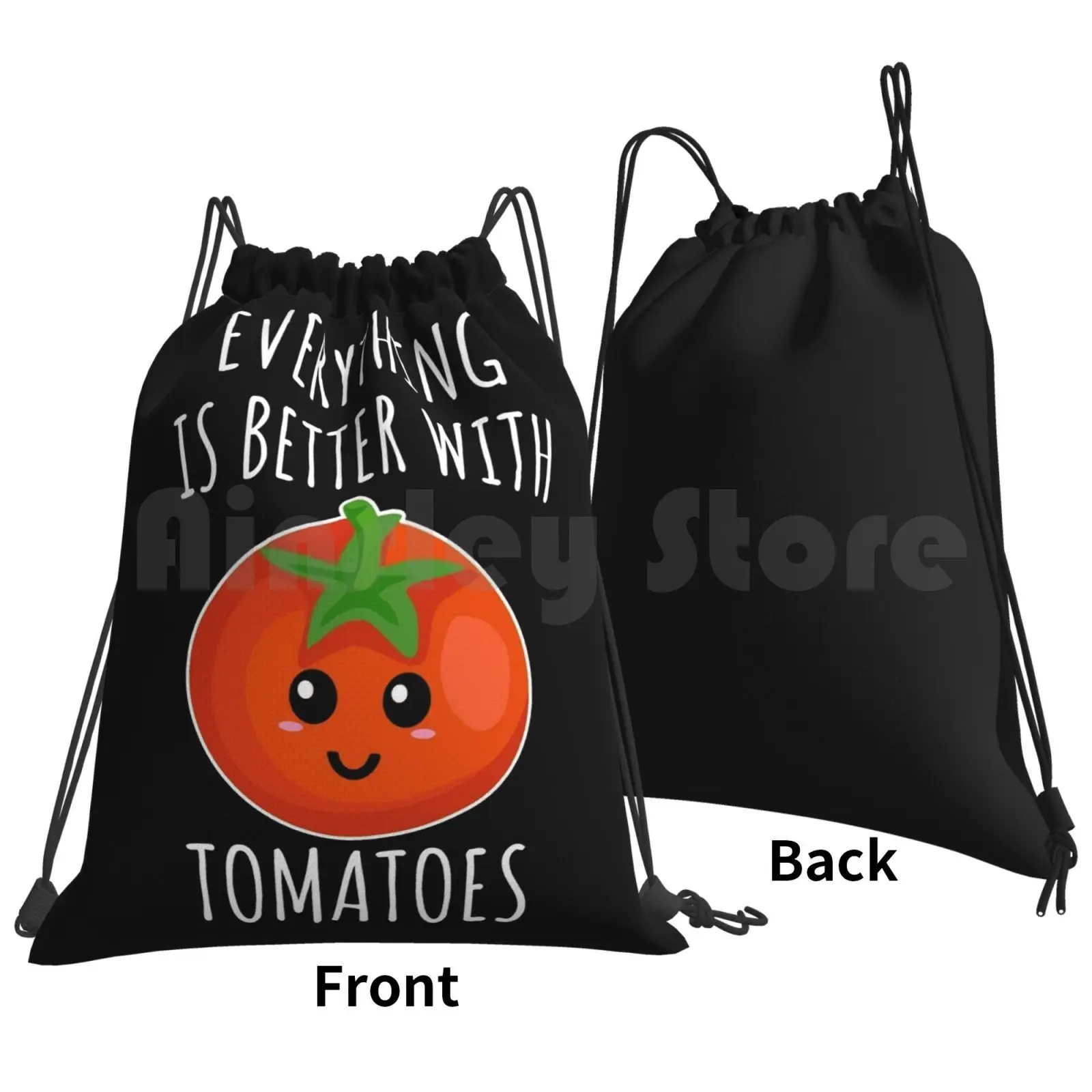 Everything Is Better With Tomatoes Backpack Drawstring Bag Riding Climbing Gym Bag Tomato Tomatoes I Love Tomatoes Tomato