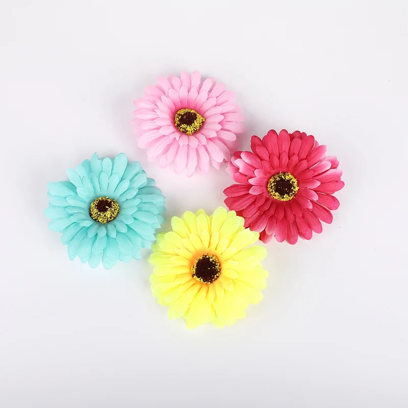 10 sztuk 10cm sztuczne Gerbera Scrapbooking ozdoby świąteczne do akcesoria domowe ślubne dekoracje kwiatowe ściany sztuczne