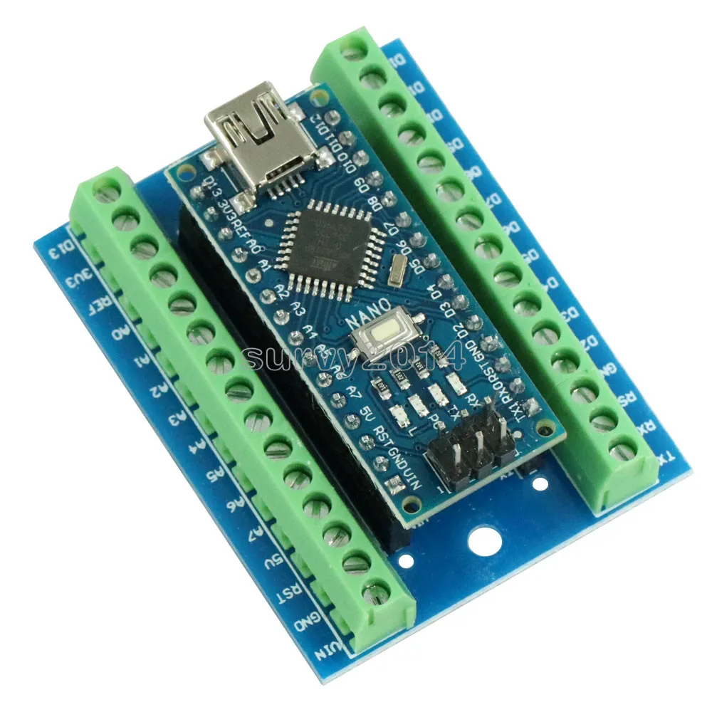 NANO V3.0 Controller Terminal Adapter Expansion Board NANO IO Shield Simple Extension Plate For Arduino AVR ATMEGA328P