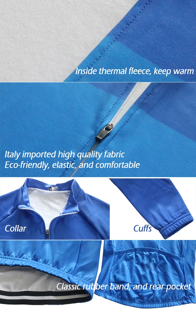 Christmas Thermal Long Cycling Jersey, Warm Jacket, Winter Clothing, Bicycle Wear, Road Ride Pocket, Outdoor Shirt, Sports Top