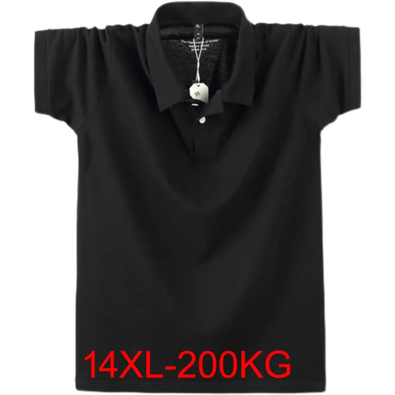 14XL 13XL Simple Plus Size Summer Men T-shirt Cotton Short Sleeve Tee Shirt Homme Loose Casual 58 60 62 64 66 68 Tees