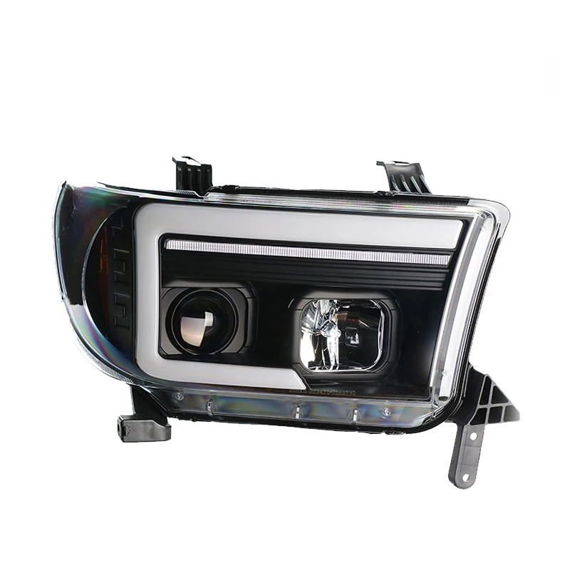 تصفيف السيارة لتويوتا تندرا المصابيح الأمامية 2007-2013 ديناميكية بدوره إشارة LED رئيس مصباح DRL Hid زينون عدسة اكسسوارات السيارات