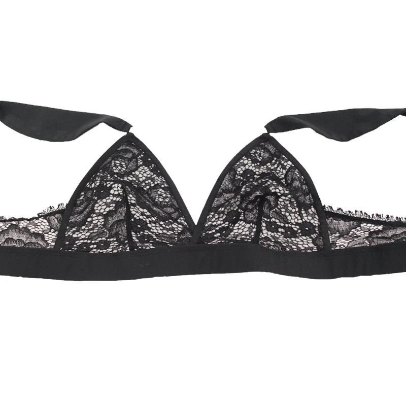 Mierside – soutien-gorge en dentelle pour femmes, sous-vêtement Sexy, bonnet Triangle, Push Up, Transparent, sans doublure, Bralette creuse