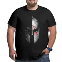 Spartan Sparta-camisetas con casco de gladiador para hombre, ropa 100% de algodón, talla grande, 4XL, 5XL, 6XL