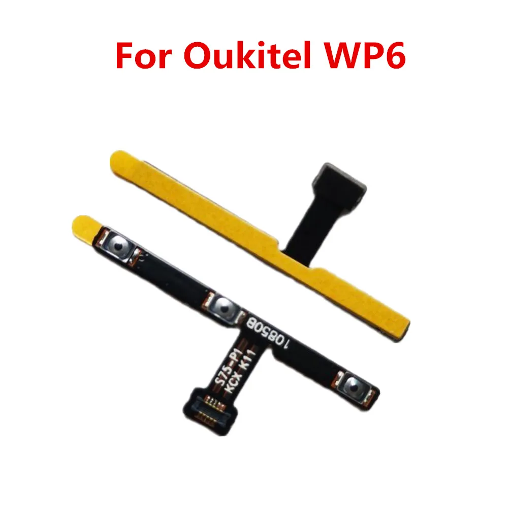Nowość dla przycisk włączania i wyłączania części do telefonu OUKITEL WP6 + klawisz głośności Flex Cable boczny akcesoria do naprawy FPC