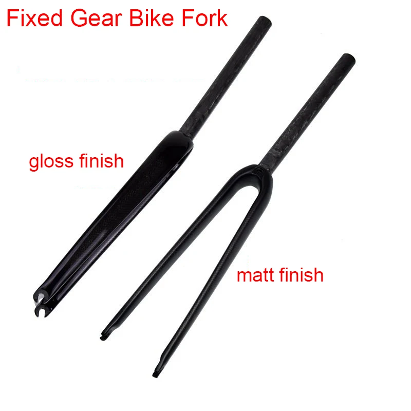 

New 700C Racing Fixed Gear Bike glossy matt 3K full carbon fibre fork carbon Track Bicycle hard front fork C brake QR