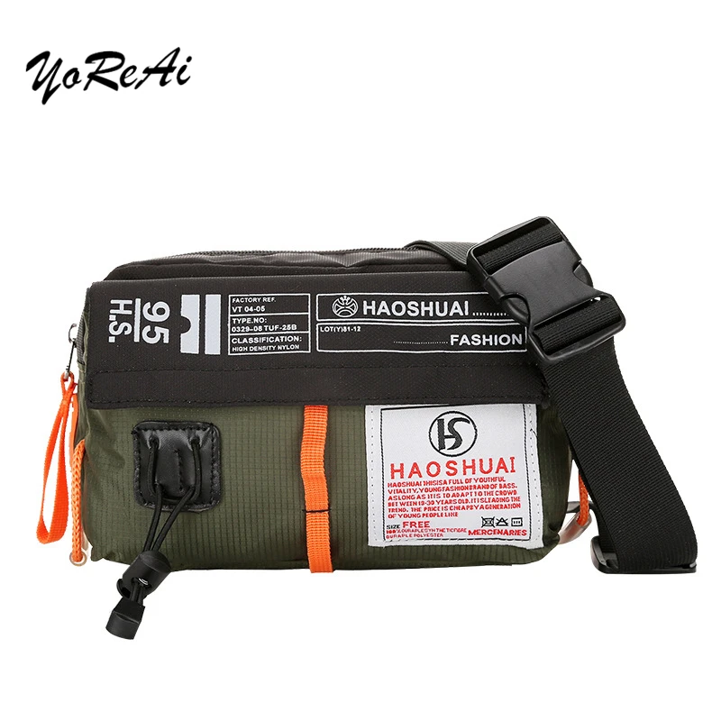 Wodoodporna nylonowa męska torba na talię Moda męska Fanny Pack Kwadratowe torby na pasek Dorywcze torby podróżne Crossbody Torby na klatkę piersiową Dorywcza torba na biodra Prezent